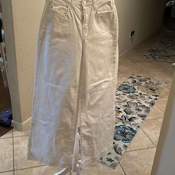 L’agence Women’s Size 25 Wide Leg Flare Jean White Denim Trendy Coastal Cowgirl - Picture 2 of 7